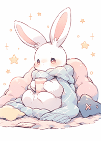 Bunny Snuggled in a Blanket JP