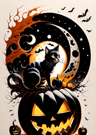 halloween cat 5e728C