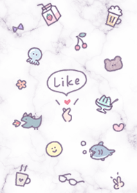 Hand-drawn icon and marble3 violet04_2