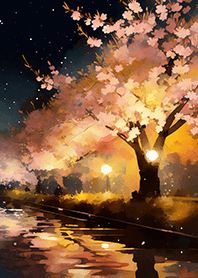 美しい夜桜の着せかえ#2119