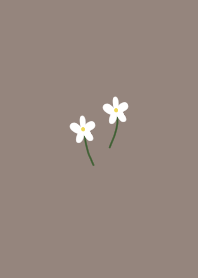 Greige white flowers...