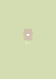 Cute Bear White Pale Green