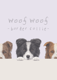 Woof Woof- Border Collie -PASTEL PURPLE