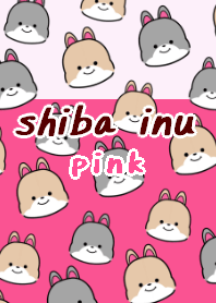 shibainu dog theme8 pink