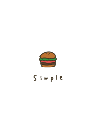 White x hamburger.