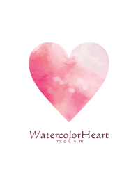 Watercolor Heart Red -MEKYM- 25