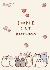 simple Various cats autumn.