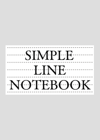 SIMPLE LINE NOTEBOOKj-GRAY