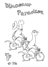 Dinosaur Paradise 09 White (Bike Theme)