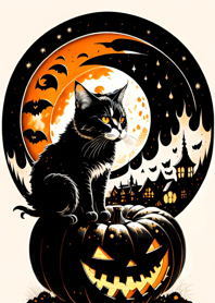 halloween cat 48334C
