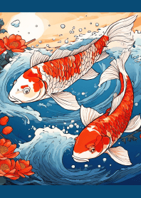 Beautiful koi fish theme