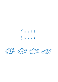 小さなサメ。ブルーホワイト