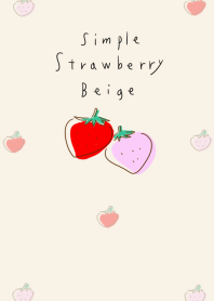 simple Strawberry beige cute