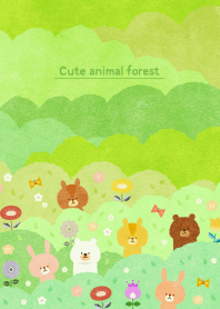Cute animals forest theme