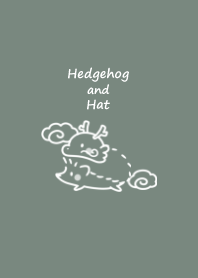 Hedgehog and Hat -dragon- smoky green