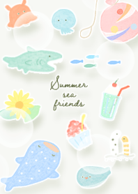 bright green Summer sea friends 07_2