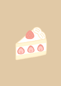 あまいいちごのショートケーキ　ベージュ