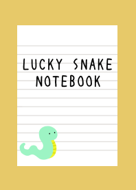 LUCKY SNAKE NOTEBOOK/DUSTY YELLOW