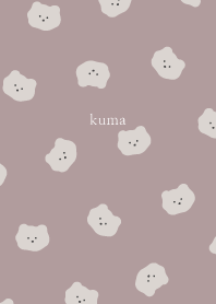 くまだらけ／くすみピンク×ベージュ