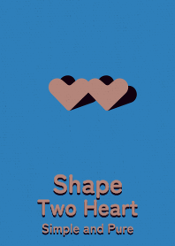 Shape Two heart blue