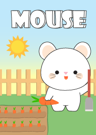 Oh! Cute White Mouse Theme