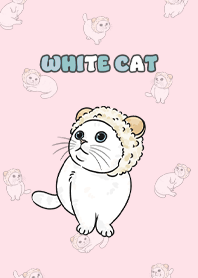 whitecat2 - pink