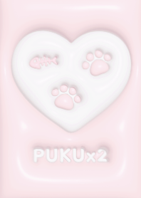 PUKUx2 (M) - ねこ - ピンク 02