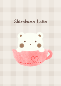 Shirokuma Latte -red- plaid