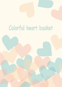 Colorful heart basket