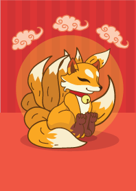 Nine Tails Fox Japanese Style so cute