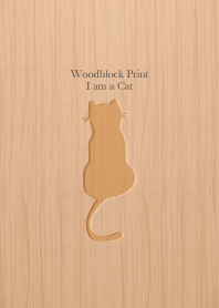 Woodblock Print Cat 23