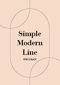 Simple Modern Line : pink&black J