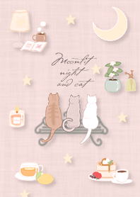 babypink Moonlit night and cat 08_1