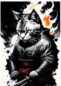 水墨猫武士 2D7C51