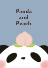 Panda and Peach (smoky blue)