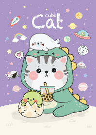 Cat Dino & Seal : Purple