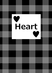 White check and black heart from J