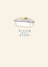simple Horse mackerel sushi beige
