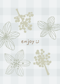 Line flower dull color29 from Japan