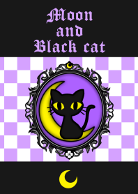 Moon and black cat Gothic