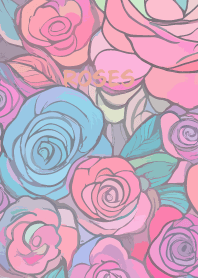 pink&blue あの日の薔薇