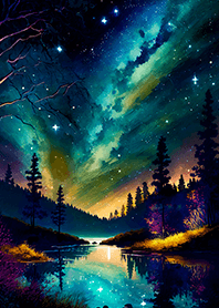 Beautiful starry night view#2058