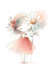 Girl and Flower V.21