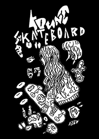 STREET SKATEBOARD GIRL GRAFFITI 10D