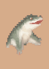Crocodile Pixel Art Theme  Beige 02