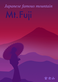 Mt.Fuji ~Akafuji and lady~