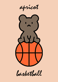 basketball and sitting bear cub apricot.