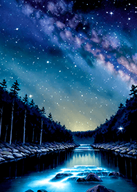 Beautiful starry night view#2092