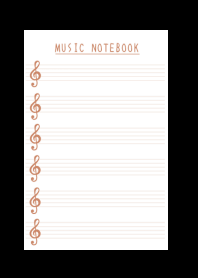 BROWN COLOR MUSICAL NOTESj-BLACK