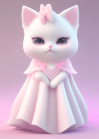 Little cat in evening dress